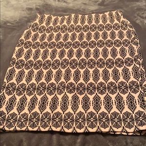 pink and black skirt